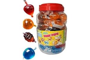 AMAMITRADE Fruit Pops Jelly For Kids & Adults with Thank You Sticker - Tik Tok Challenge Jelly Fruit Pops 35ml x 44 Pack - Crazy Candy Factory Fruit Flavour Ice Lollies - Summer Party - Christmas - Christmas