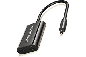 ANDTOBO [1 Entrada 2 Salida Splitter Divisor óptico Digital Mejorado, Toslink Divisor de Audio óptico es Adecuado para HDTV, Amplificador, Audio, PS4, X-Box, Salida óptica LC, etc
