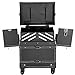 New Vanity Trolley case, vanity case, cosmetic case with mirror 51 X 37 X 24 cm (black)