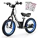 Produktbild ENKEEO Premium Laufrad 12 Zoll & 14 Zoll Kinderlaufrad Lernlaufrad Balance Bike mit DIY-Aufkleber, Bremsen und Klingel ab 2 Jahren (14" Schwarz)