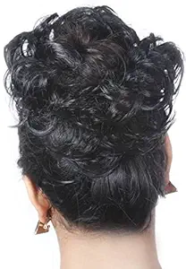 Chanderkash Hair Bun Rubber Elastic Flexi All Purpose Use Bun Braid Extension, Brown/Black