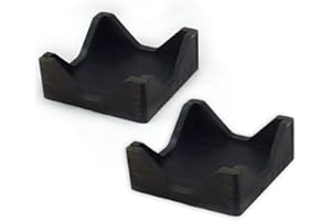 Hostelnovo - 2 Servilleteros de Madera Natural y diseño Moderno - Ideal para servilletas de cóctel - Madera Wengué - Fabricado en España - Color Negro - 10 x 10 x 4,5 cm - 2 unidades