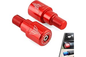 ROCKMUTE Tappi per manubrio moto per Yamaha T-MAX 530 500 X-MAX 400 250 125 XJ6 FZ6 FZ6R TDM 900/850 Manubrio Grip Bar End Cap Cover Slider Balancer Peso (rosso)