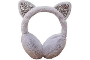 GEOOT Women's Winter Warm Cat Ear Muffs Cute Catear Earmuff For Girls Fluffy Women Womens Headband Faux Fur Outdoor Earmuffs