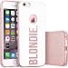 Produktbild finoo | iPhone 7 Pinke bedruckte Rundum 3 in 1 Glitzer Bling Bling Handy-Hülle | Silikon Schutz-hülle + Glitzer + PP Hülle | Weicher TPU Bumper Case Cover | Blondie White