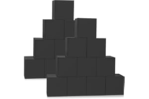 GXFCING 50 st presentlådor svart 7 x 7 x 7 cm liten presentförpackning med