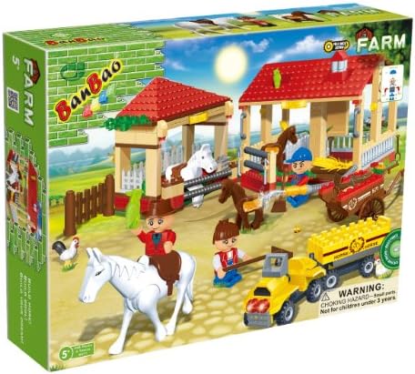 Low Cost Great Value Games &amp; Toys BanBao Building Blocks Bricks Construction Horses Stables Ranch - Get Creative Fun Gift Present for Stocking Fillers, Xmas, Christmas, Easter, Birthdays, Pocket Money Treat or Reward Idea - Children Child Girls Girl Kids - One Supplied