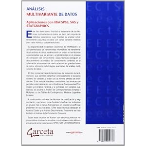 Análisis multivariante de datos.  Aplicaciones con IBM SPSS, SAS y STATGRAPHICS (Texto (garceta))