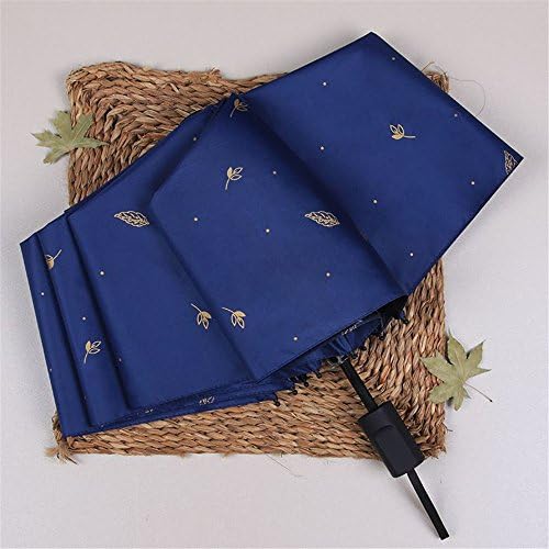 Sun umbrella umbrella umbrella female folding sun and rain dual-use sunscreen UV glue,Navy Blue