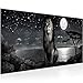 Produktbild Bilder Afrika Löwe Wandbild 100 x 40 cm Vlies - Leinwand Bild XXL Format Wandbilder Wohnzimmer Wohnung Deko Kunstdrucke Schwarz Weiß 1 Teilig - MADE IN GERMANY - Fertig zum Aufhängen 022912c