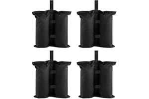 QOCUILC 4 sacs de lestage pour tente ou pavillon – 33x35 cm, tissu Oxford 600D, avec piquets, pour stabiliser au jardin, plage, camping ou événement extérieur