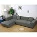 Produktbild L Form Sofa Bezüge Sektionaltor Sofa Bezug 2 Pcs Stretch Sofabezüge für L-Form Couch, grau, L-Shape 3+3 seats