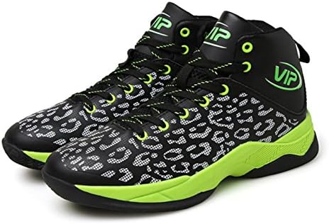 Men Fashion Casual Basketball Shoes Walking Outdoors Running Sports Shoes , black green , 41