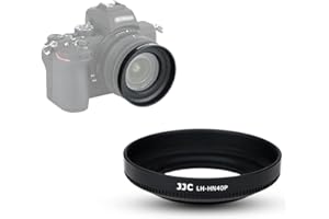 JJC Gegenlichtblende zum Einschrauben für Nikon Nikkor Z DX 16–50 mm f/3,5–6,3 VR Objektiv auf Z50, ersetzt Nikon HN-40 Gegenlichtblende, Schwarz