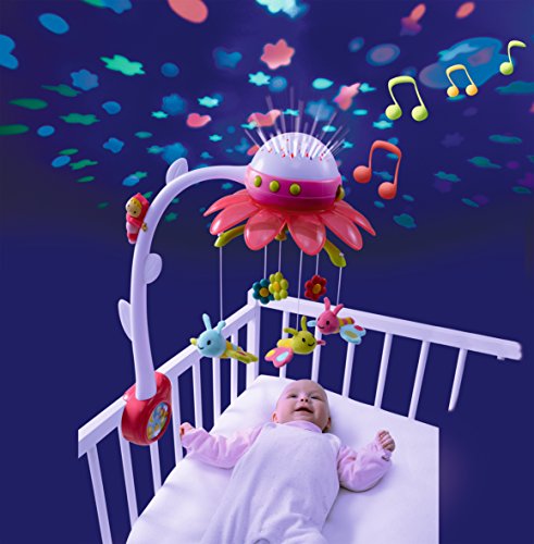 Smoby 211408 Cotoons Blumen Mobile mit Deckenprojektor, rosa - 2