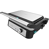 Cecotec Rock'n Grill 1500 Take&amp;Clean Stone Electric Grill, 1500 W, RockStone Coating, Removable and Dishwasher Safe Plates, 1