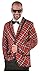 Produktbild M215247-XL Herren Sakko Karo rot Discoanzug Partyanzug Gr.XL
