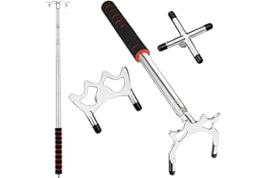 ORICOOL Queuebrücke-Queue Zubehör-Billard Queue Versenkbare - Billard Queue Stick Brücke mit 3 Stücke Abnehmbarem Messing Brücken Kopf Stück Billard und Snooker