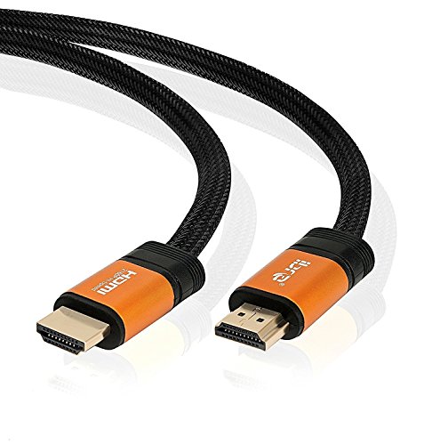 Ultra HD 4k HDMI Kabel 1.4a / 2.0 High Speed with Ethernet neues Kabel 3 fach geschirmt inkl. Stecker- und Kontaktschirmung 2160p Full HD 1080p 3D ARC CEC – 5m IBRA ORANGE GOLD - 6