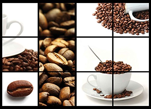 Tapeto Fototapete - Kaffee Kaffeebohnen - Papier 254 x 184 cm (Breite x Höhe) - Wandbild Coffee Küche Pause