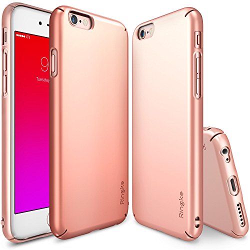 iPhone 6S Case, Ringke SLIM **Essential Ultra Thin**[1 FREE HD Screen Protector][ROSE GOLD] Perfect Fit & Scratch-Resistant Dual Coating Lightweight Hard Case for Apple iPhone 6S 4.7