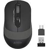 A4 Tech FG10CS Air2 Silent (Sessiz) 2.4Ghz Optik 2000Dpi Kablosuz Mouse | S.Grey | Şarj Edilebilir| 4 Kademe &Ccedil;&ouml;z&uuml;n&uuml;rl&uuml;k | Air