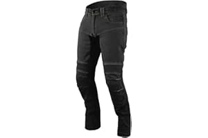 Jet Motociclo Jeans Pantaloni di Sicurezza Foderato in Aramide CE Corazzato Pannelli Elastici Tech PRO
