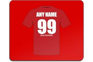 UNIGIFT Personalised Gift - United Mouse Mat (Football Club Design Theme, Colour Options) - Any Name/Message on Your Unique Pad MouseMat MousePad Manchester Red Devils Army Reds