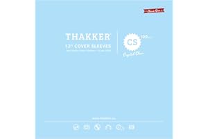 THAKKER 12' Cover Sleeves - 100 fundas exteriores antiestáticas | Protección cristalina para todas las cubiertas de discos de 12'/LPs y Maxis | Sin ácido | 55 µm HDPE | 325 mm x 325 mm