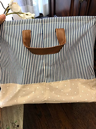 dokehom DKA0611BBS Baumwolle Leinen Quadratisch Aufbewahrung Wäschekorb, erhältlich in 5 Farben blau - 3