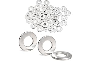 PERCTWARE 304 Stainless Steel Washers M10x20x2 20 pcs,Round Flat Spacer Repair Washer For Screws Bolts