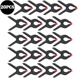 WPERSUVV 20-pack Pince à Ressort de Toile de Fond en Mousseline 6,5cm Pince Robuste pour Fond Photo Studio Photographie, Toile, Création ou Utilisation à Domicile (Maxillaire 2,5 cm)