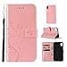 Produktbild iPhone XR Hülle (6.1 Zoll), TPulling Blumen Geprägtes Schmetterlingsholster Schutzhülle Fall Abdeckung Handytasche für iPhone XR 6.1 Zoll (Rosa)