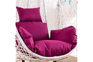 MONDEX Hanging Egg Chair Cushions Cover Hanging Basket Chair Seat Cushion Replacement Cover, Outdoor Swing Waterproof Cushions Cover,Wrinkle, Fade, Stain Resistant,Purple