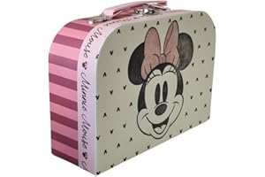 ARDITEX, Caja Almacenaje Decorativa Minnie, Maleta de Carton con Asa, Maletin Infantil Ideal para Almacenamiento de Juguetes, Lápices, Rotuladores y Pinturas, 9.5X7X15 Cm