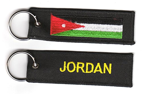 Preisvergleich Produktbild Schlüsselanhänger Jordanien Anhänger Fahne Flagge FLAGGENMAE®