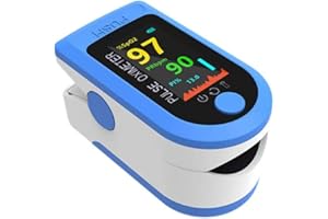VABOO Pulse Oximeter Fingertip, Oxygen Monitor Finger Adults - Clinical Grade Accuracy with Color TFTScreen, One-Button Operation, Easy to Use at Home for Adults & Kids