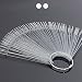 Sindy 50Pc Clear & Nature Transparent False Nail Art Polish Display Practice Fan Board Tool Kit (Clear)