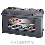 BSA Professional Autobatterie 90AH - 830A/EN 12Volt (sehr hohe Startkraft und absolut wartungsfrei)