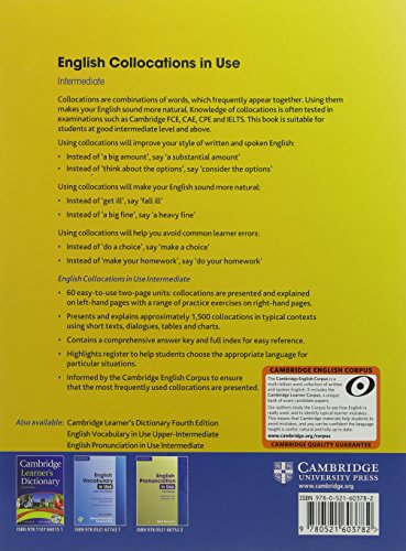 Book's Cover of English Collocations in Use Intermediate