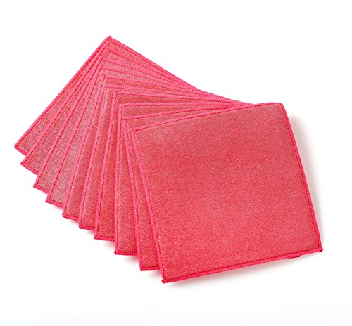 culinarii paño de cocina microfibra con esponja (23 x 23 cm, rojo)