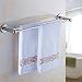 Produktbild NAERFB Badezimmer Regal Handtuchhalter Wandmontage Wandmontage Edelstahl Handtuch Stange Zweipolige Handtuchhalter Tür Bad Küche (Größe: 80 cm)