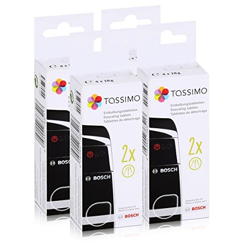 4er Pack - Bosch TCZ6004 Entkalkungstabletten für alle Tassimo Multi-Getränke-Automaten