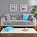 Produktbild J&DSU Sofabezug SAMT Sectional Sofa Rutschfeste Multi-Size Couchbezug Wohnzimmer,1 Stück,Maschine Waschbar-grau -1 Stück-A 90x240cm(35x94inch)