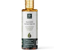HEBHAC HERBS Ayurvedic Herbal Hair Oil Made with 21 Ayurvedic herbs, Multipurpose Dandruff, Hair Fall (200ml) Traditional Herbal Hair Oil for Men and Women