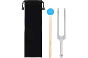 HURRISE Tuning Fork, 528Hz Aluminum Alloy Wood Hearing Frequency Tuning Beautymisc Tool Set For Nursing, Medical And For Tuners Music Students Asmr Tool