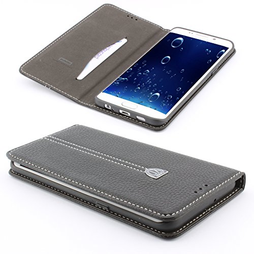 [ S8 ] Handy Schutz Tasche Noble Series Cover für Samsung Galaxy [ S8 ] edle Book Style Hülle mit Aufstellfunktion und Kartenfach ScorpioCover schwarz