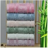 6 Pieces Bamboo Hand Towel 50x90cm Hand Face Towel Set