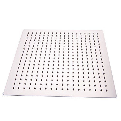 DXP Duschkopf Regendusche Brause Verstellbar Kopfbrause 324 Düsen Brausekopf Regenbrause Regenduschkopf ultra flach mit Anti-Kalk-Düsen Edelstahl Quadratisch 40 x 40cm - 2