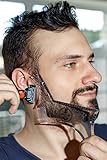 Manecode Beard Guide Shaper Tool - Clear Trimming Template - Shaping Stencil With Built-In Comb